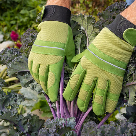 Esschert Design - Gevoerde tuinhandschoenen groen maat M