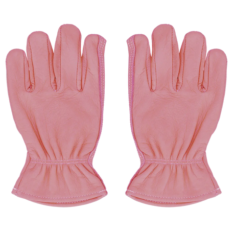 Esschert Design - Roze Runderleren handschoenen maat M