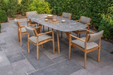 4SO - Levi stapelbare dining stoel teak incl. 2 kussens