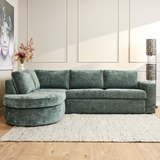 MySofa Alma | Divan links + 2,5-zits | Groen