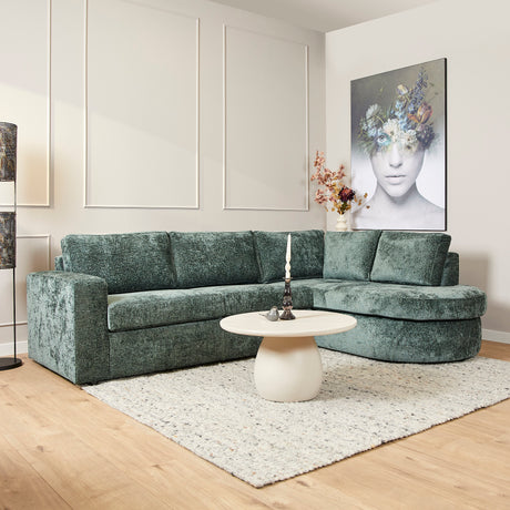 MySofa Alma | 2,5-zits + divan rechts | groen