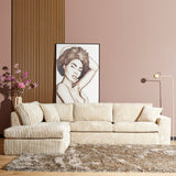 MySofa Teddy | Divan links + 2,5-zits | Beige