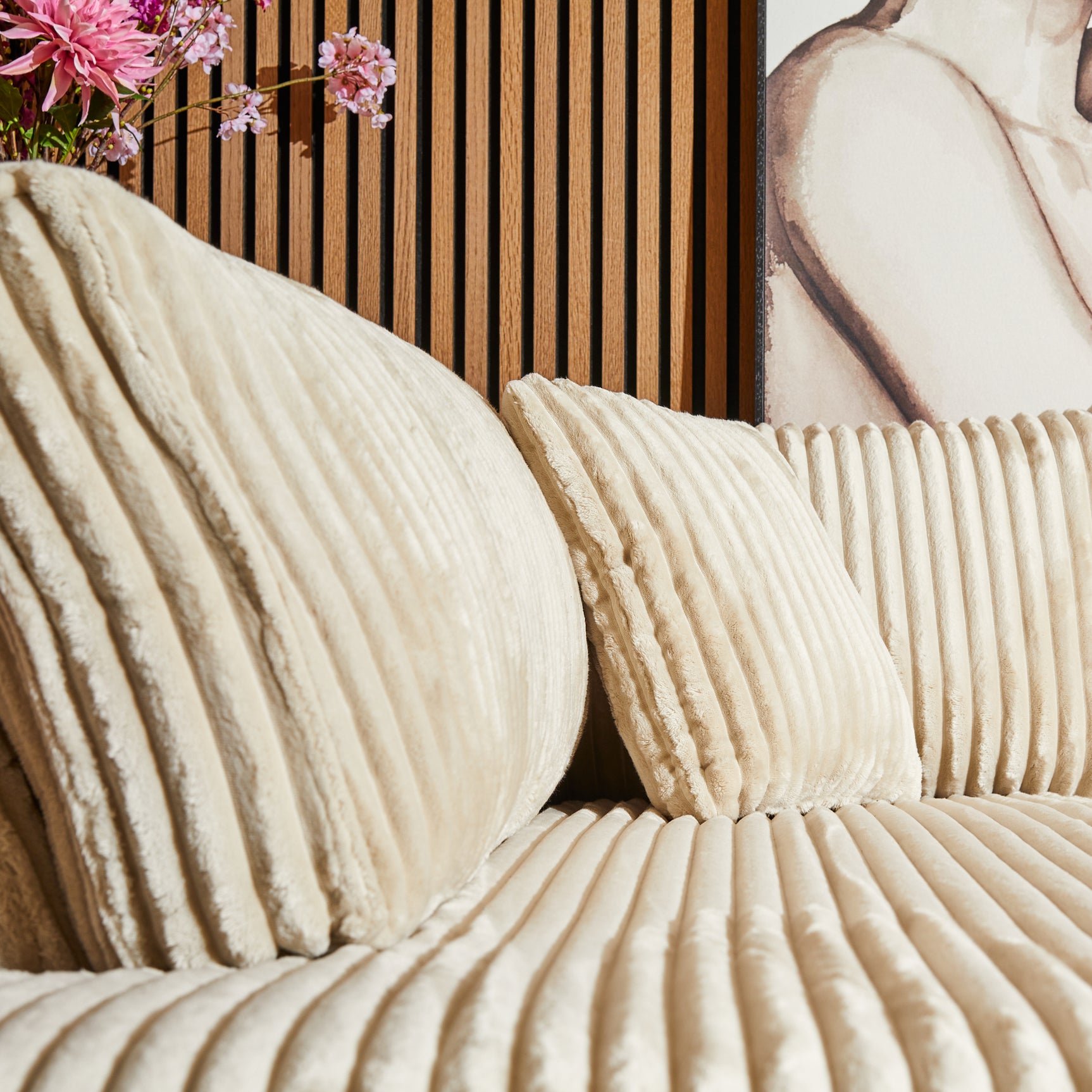 MySofa Teddy | Divan links + 2,5-zits | Beige