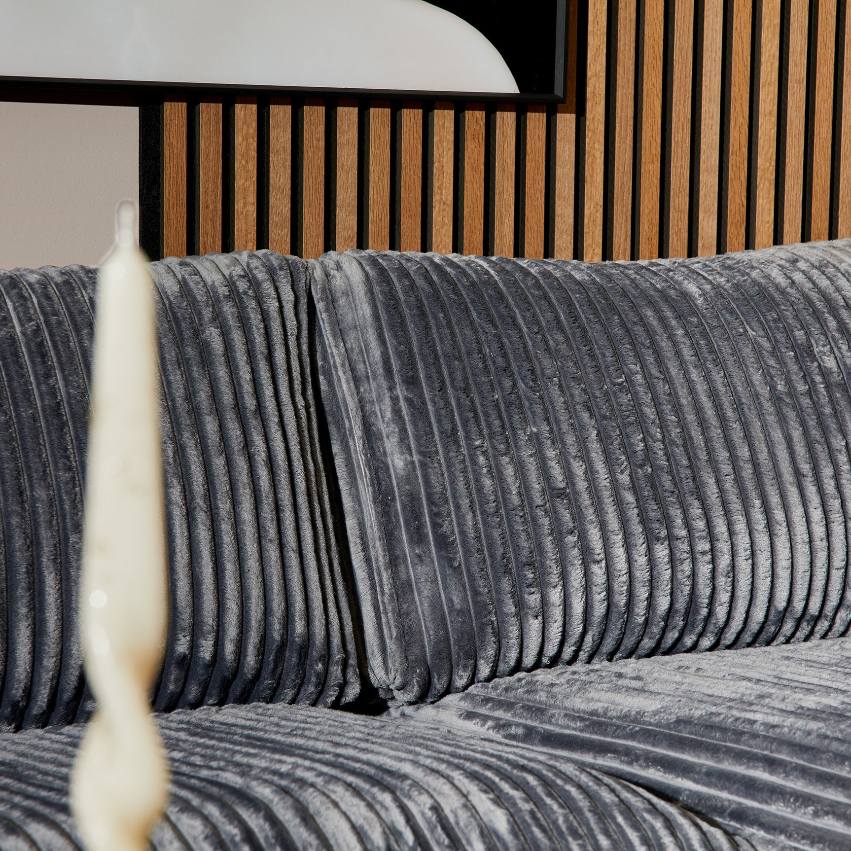 MySofa Teddy | divan links + 2,5-zits | antraciet
