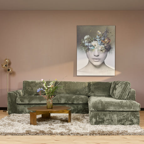 MySofa Teddy | 2,5-zits + divan rechts | groen