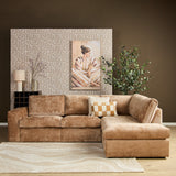 MySofa Teddy Hoekbank Kaneel 2,5-zits + divan rechts