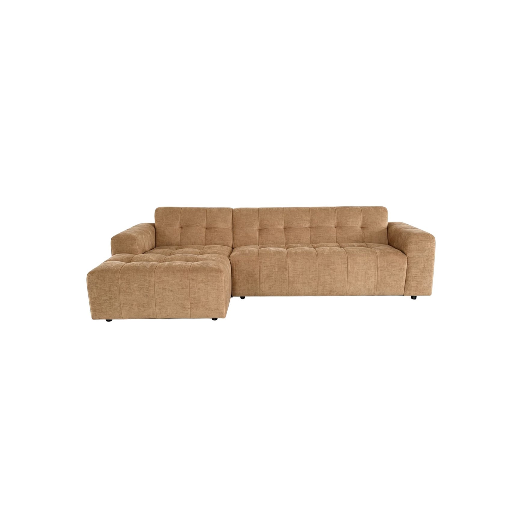 MySofa Ruby hoekbank Camel Lounge L + 2,5-zits arm rechts