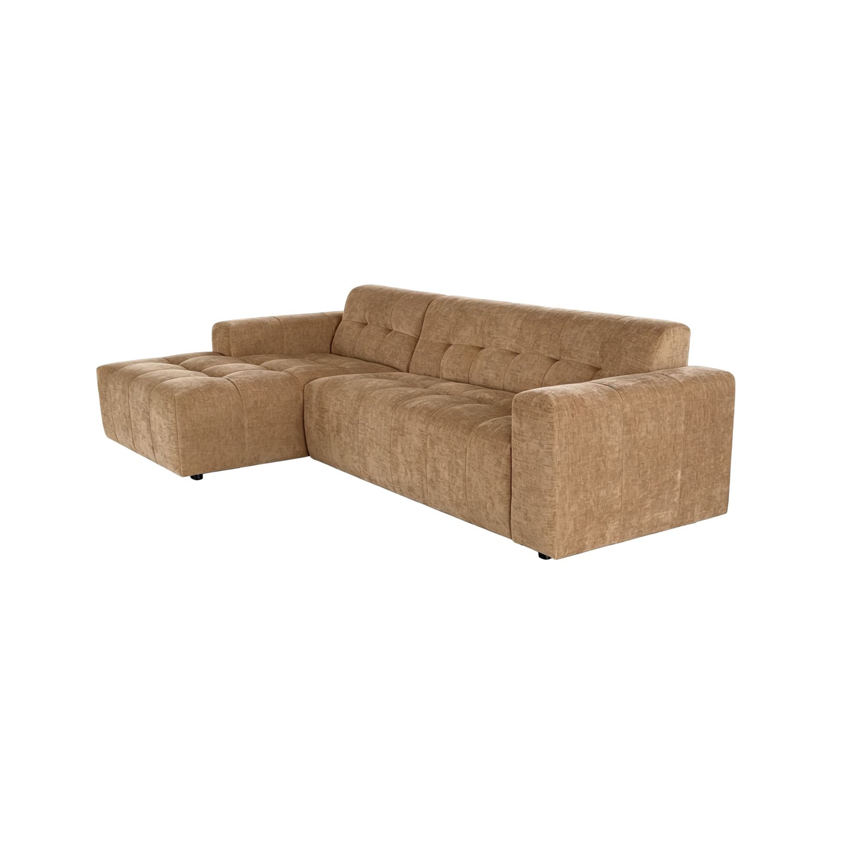 MySofa Ruby hoekbank Camel Lounge L + 2,5-zits arm rechts