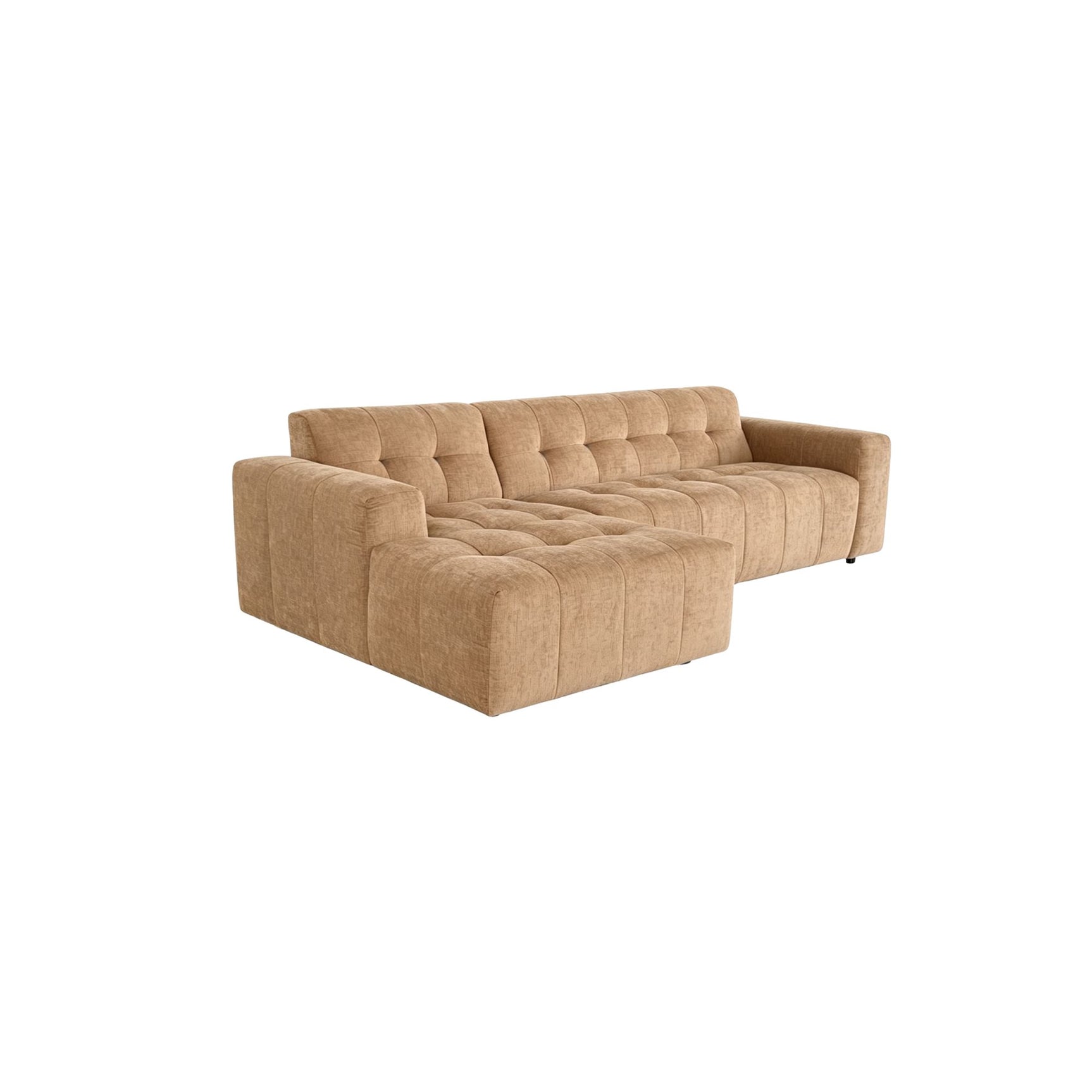 MySofa Ruby hoekbank Camel Lounge L + 2,5-zits arm rechts