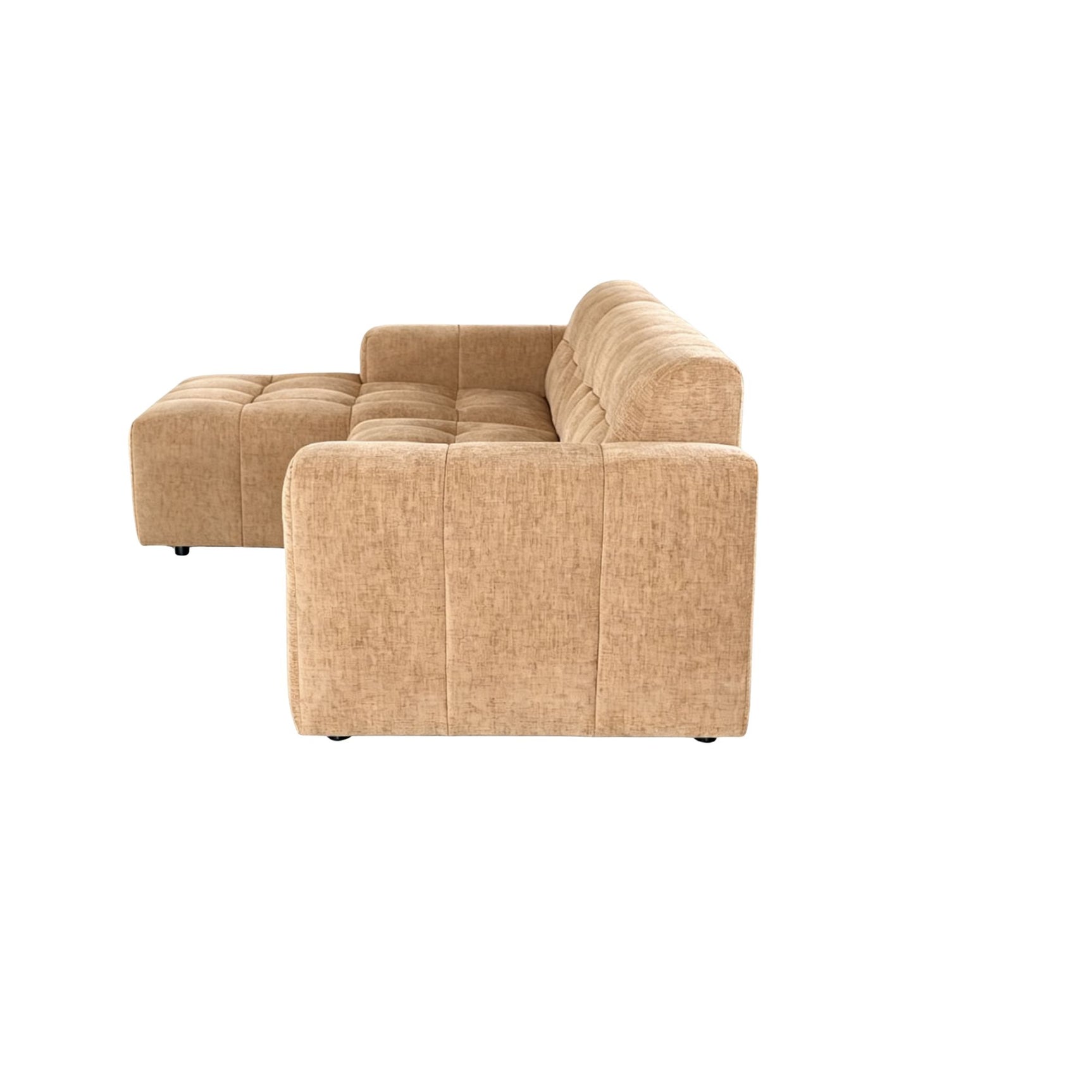 MySofa Ruby hoekbank Camel Lounge L + 2,5-zits arm rechts