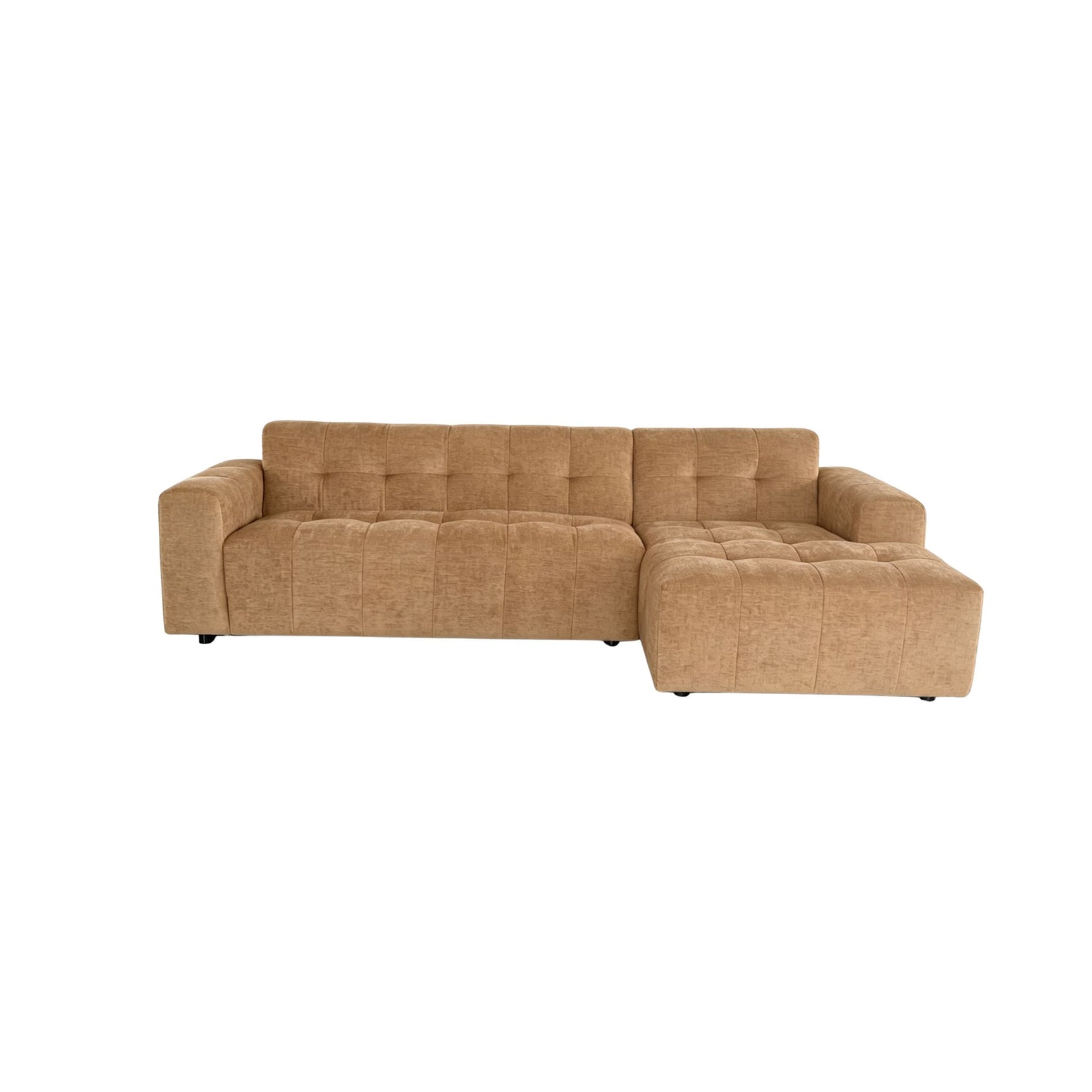 MySofa Ruby Hoekbank Camel 2,5 zits AL + Lounge rechts