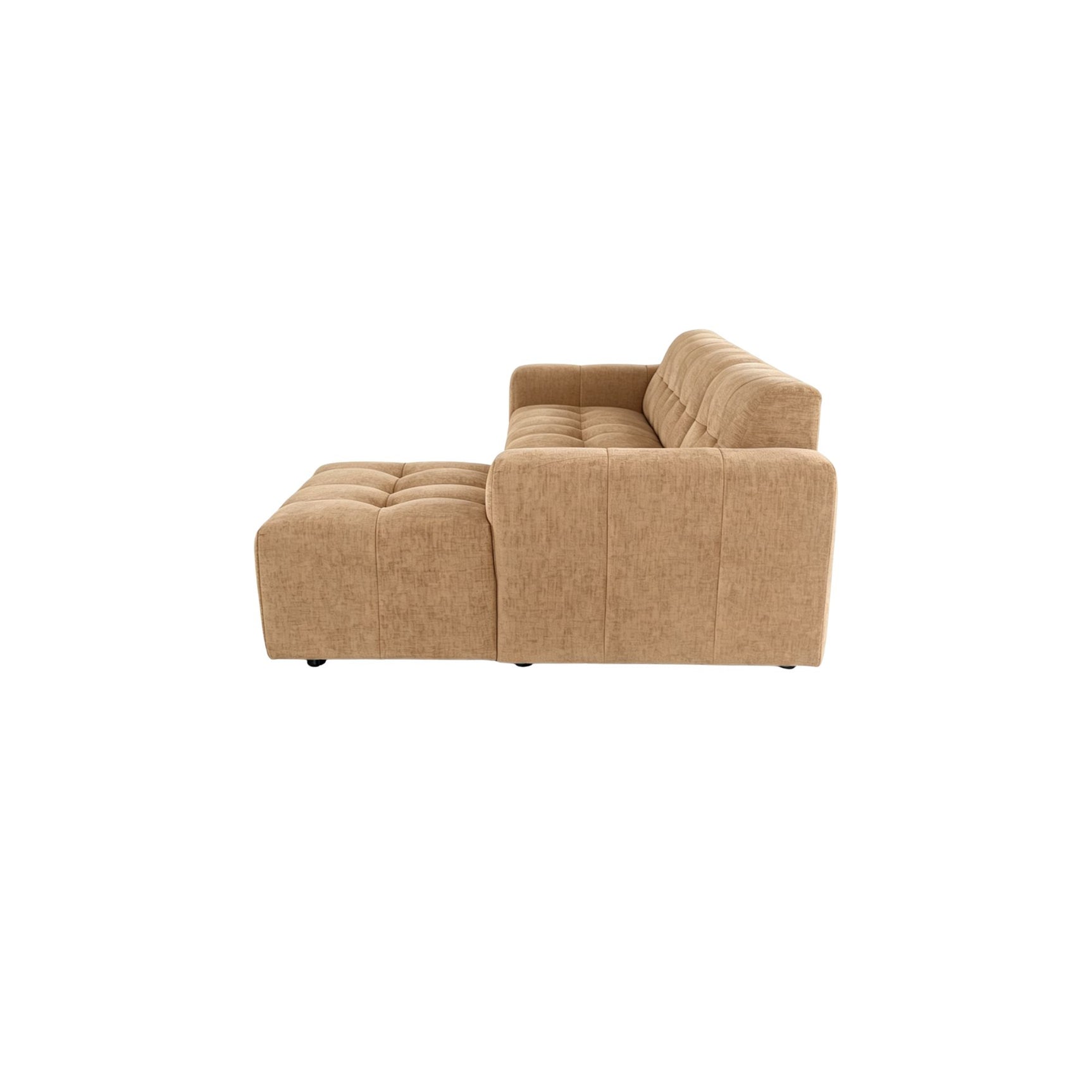 MySofa Ruby Hoekbank Camel 2,5 zits AL + Lounge rechts