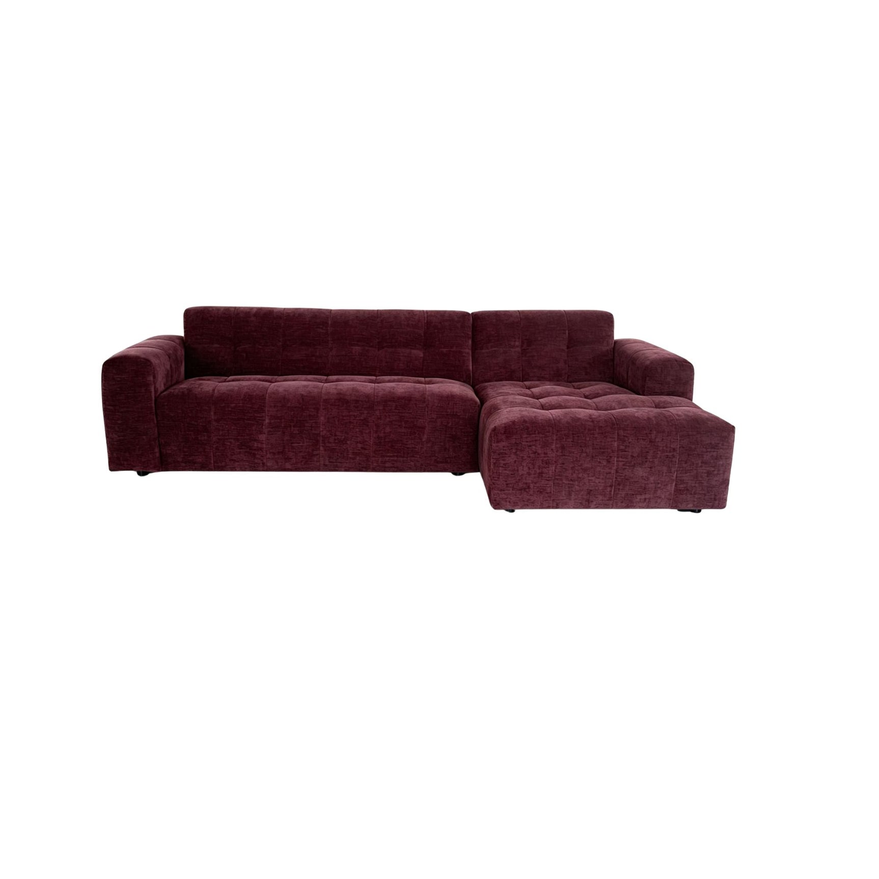 MySofa Ruby Hoekbank Paars 2,5-zits AL + Lounge rechts