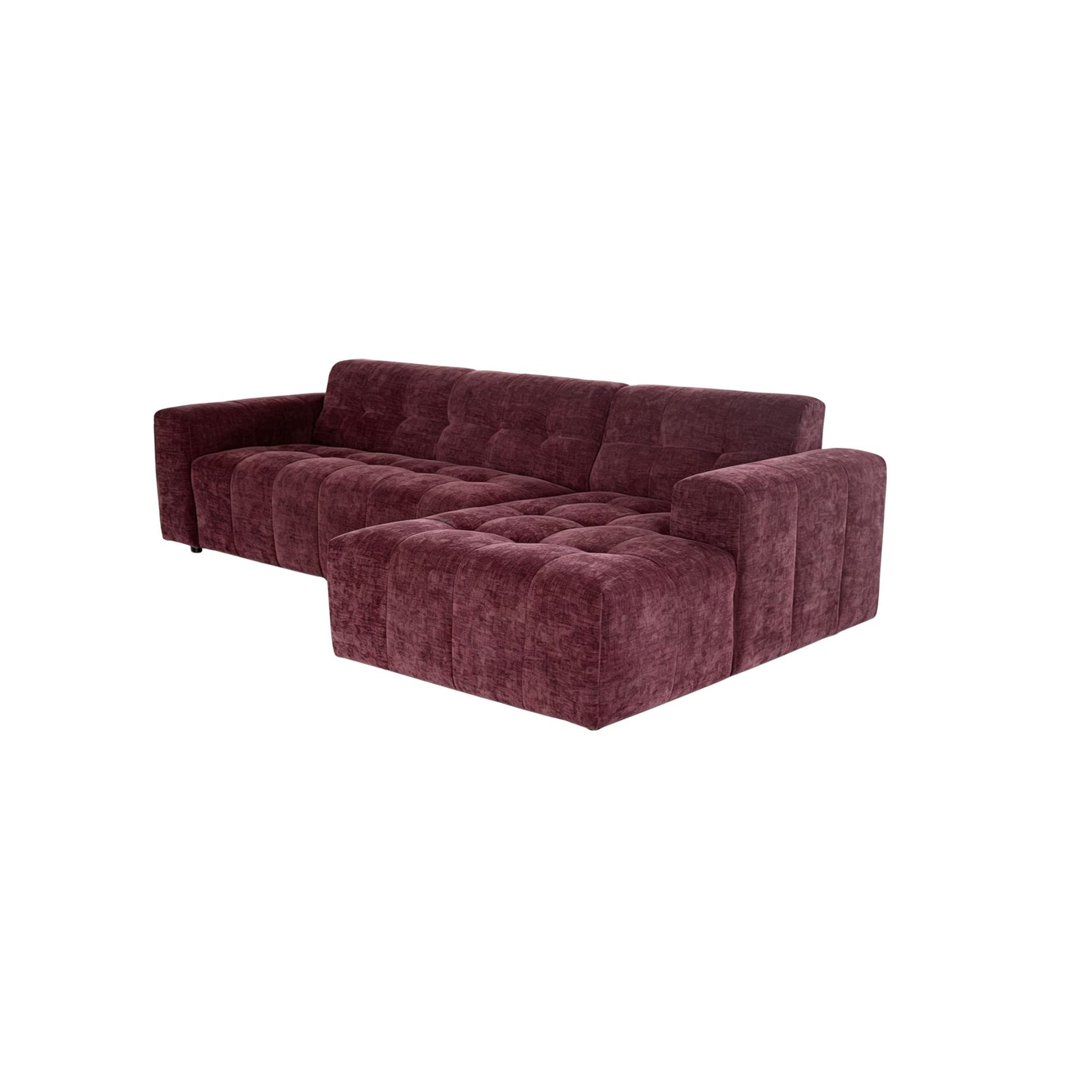 MySofa Ruby Hoekbank Paars 2,5-zits AL + Lounge rechts