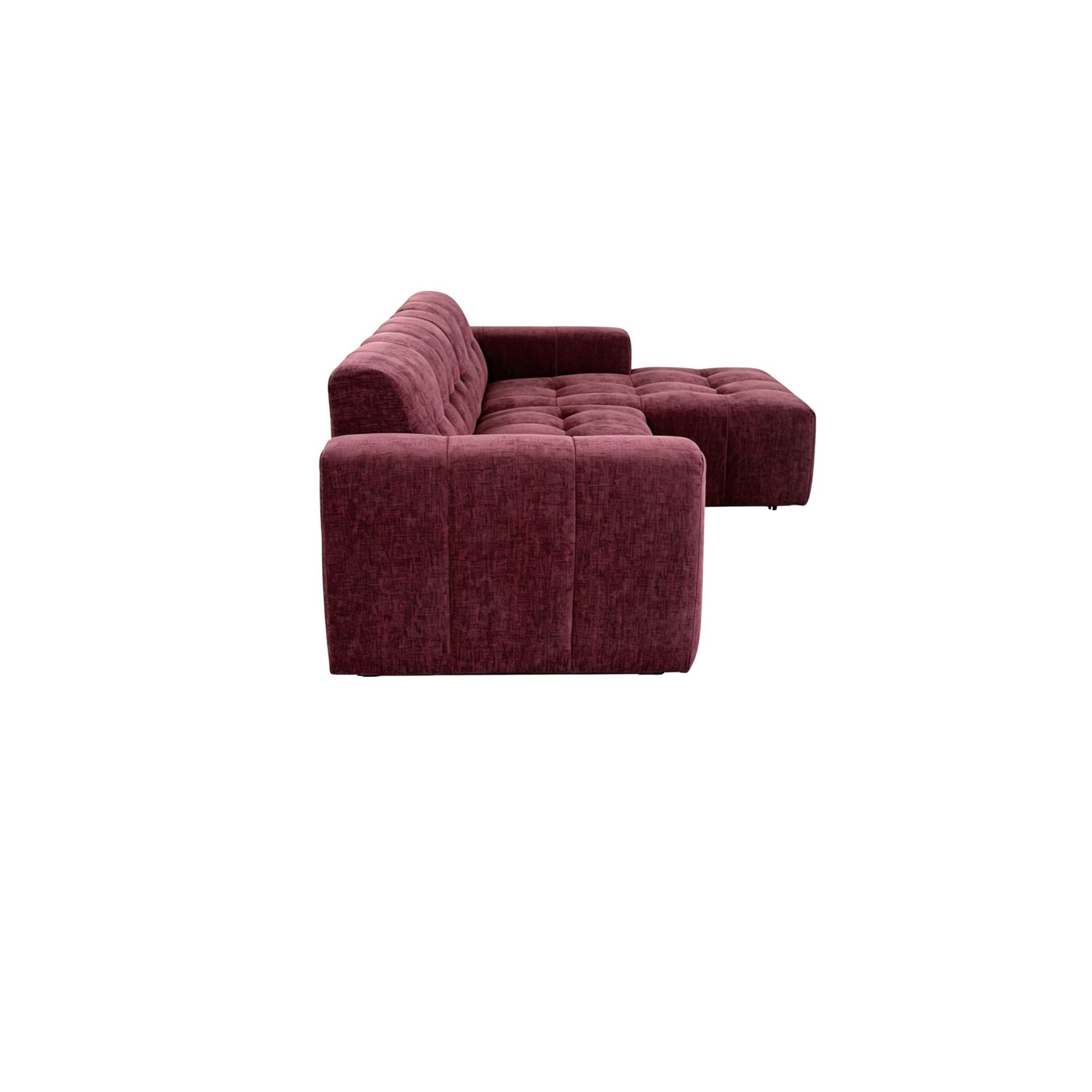 MySofa Ruby Hoekbank Paars 2,5-zits AL + Lounge rechts
