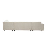 MySofa Ruby U-bank beige lounge links + 2,5-zits + ottomane rechts