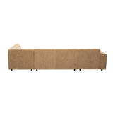 MySofa Ruby U-bank camel lounge links + 2,5-zits + ottomane rechts