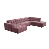 MySofa Ruby U-bank Paars Lounge L + 2,5 + Ottomane Rechts