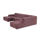 MySofa Ruby U-bank Paars Lounge L + 2,5 + Ottomane Rechts
