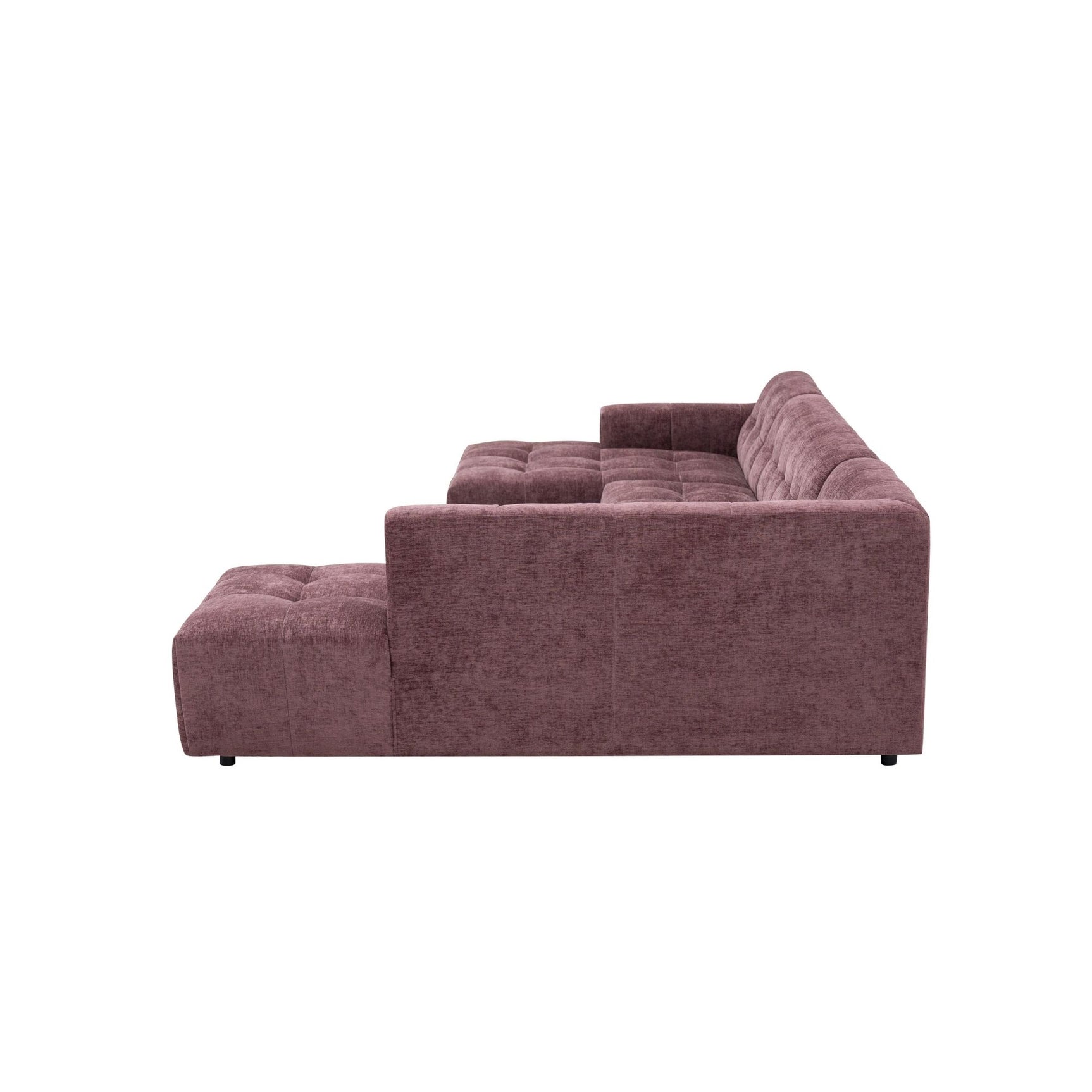 MySofa Ruby U-bank Paars Lounge L + 2,5 + Ottomane Rechts