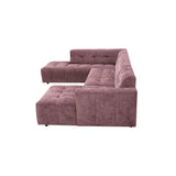 MySofa Ruby U-bank paars ottomane links + 2,5-zits + lounge rechts
