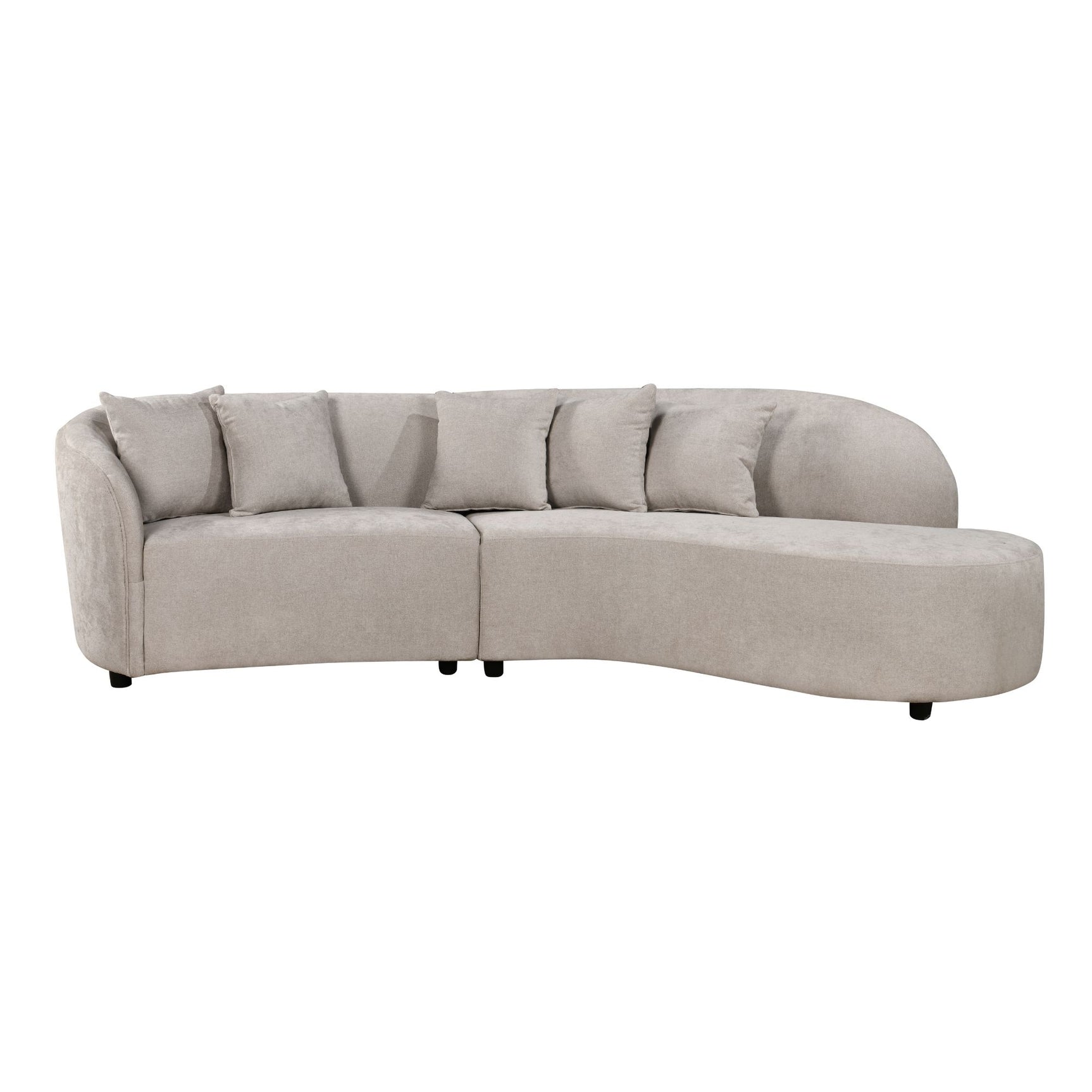 MySofa Novi hoekbank lichtgrijs 3-zits + lounge rechts
