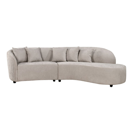MySofa Novi hoekbank lichtgrijs 3-zits + lounge rechts