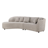 MySofa Novi hoekbank lichtgrijs lounge L + 3-zits