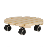Plantentrolley naturel rond indoor L - Esschert Design