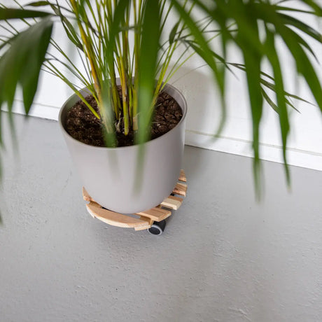 Plantentrolley naturel rond indoor L - Esschert Design