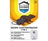 Muizen- en rattenverjager HOME DEFENSE® verpakking met muizen- en rattenillustraties