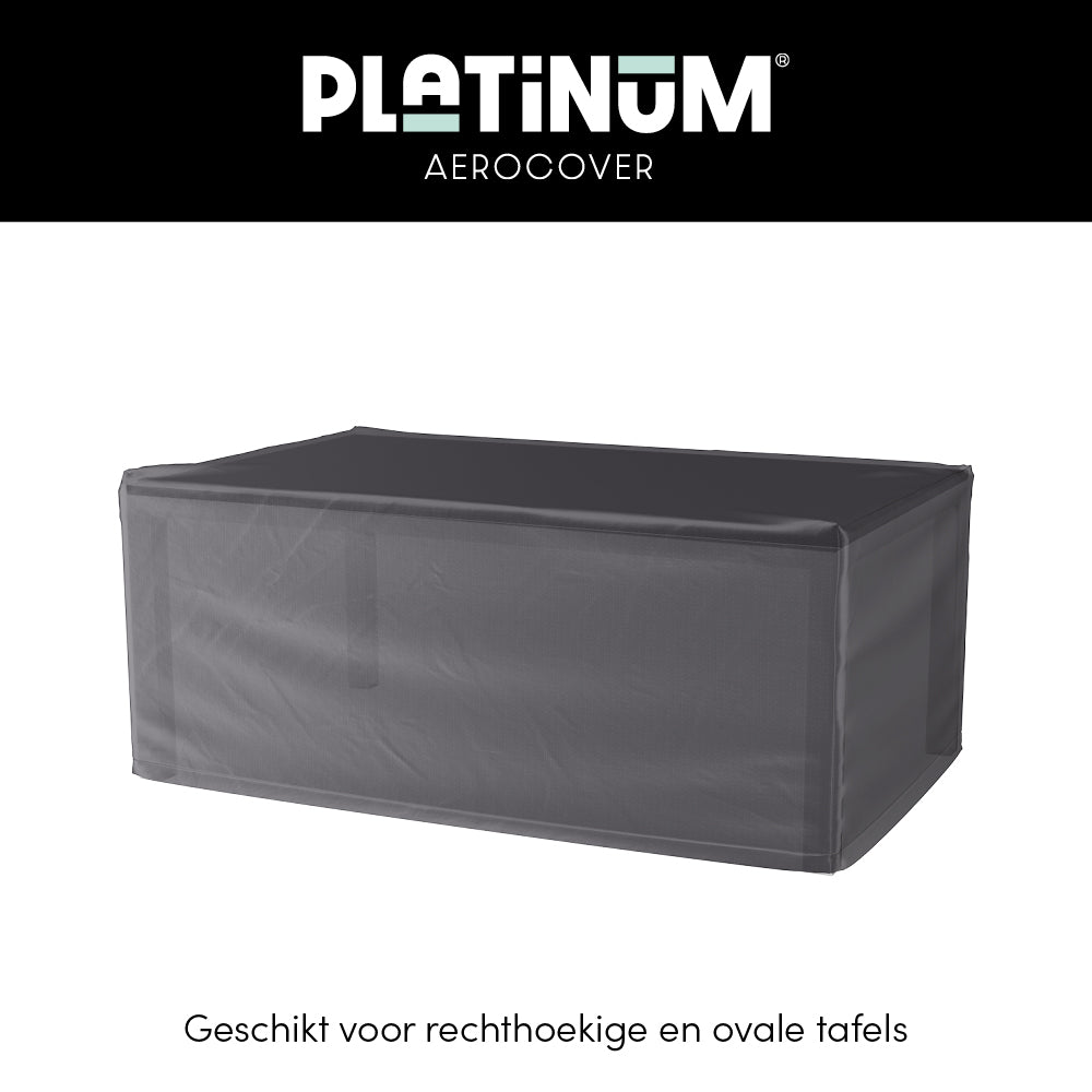 Platinum AeroCover tuintafelhoes donkergrijs voor tafel, rechthoekige vorm