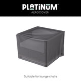 Loungestoelhoes donkergrijs, kubusmodel over loungechair