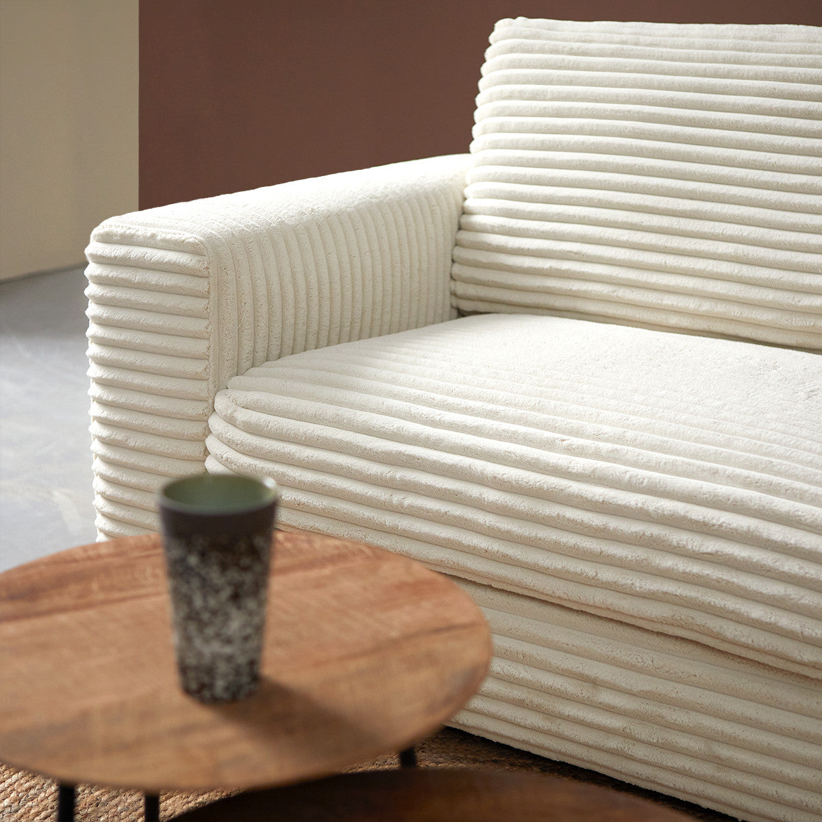 UNO met chaise longue rechts - Ambience 2 Cream