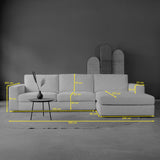 UNO met chaise longue links - Ambience 2 Cream