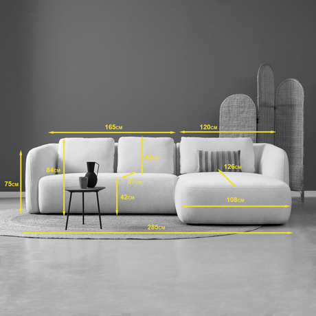 CLOUD met chaise longue links - Raven 22