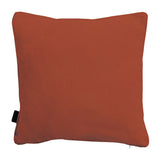 Madison sierkussen 45x45 van terra bruin panamastof, vierkant met lichte stiksels