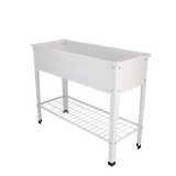 Esschert design - Verhoogde kweekbak metaal wit. L