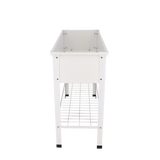 Esschert design - Verhoogde kweekbak metaal wit. L