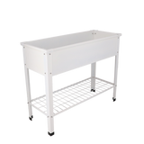 Esschert design - Verhoogde kweekbak metaal wit. L