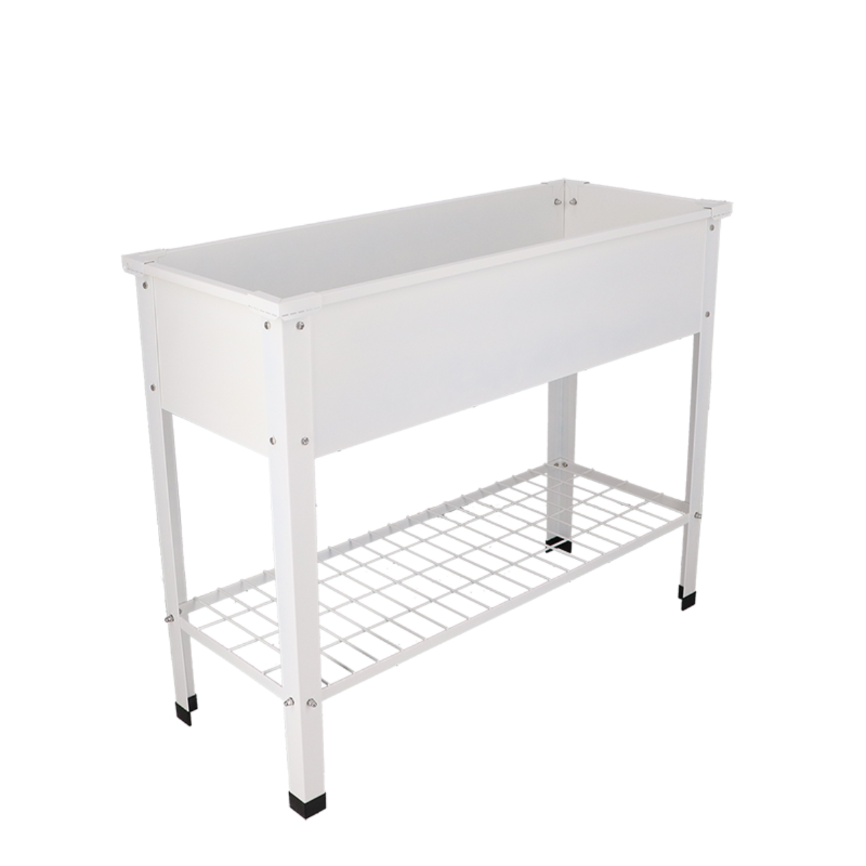 Esschert design - Verhoogde kweekbak metaal wit. L