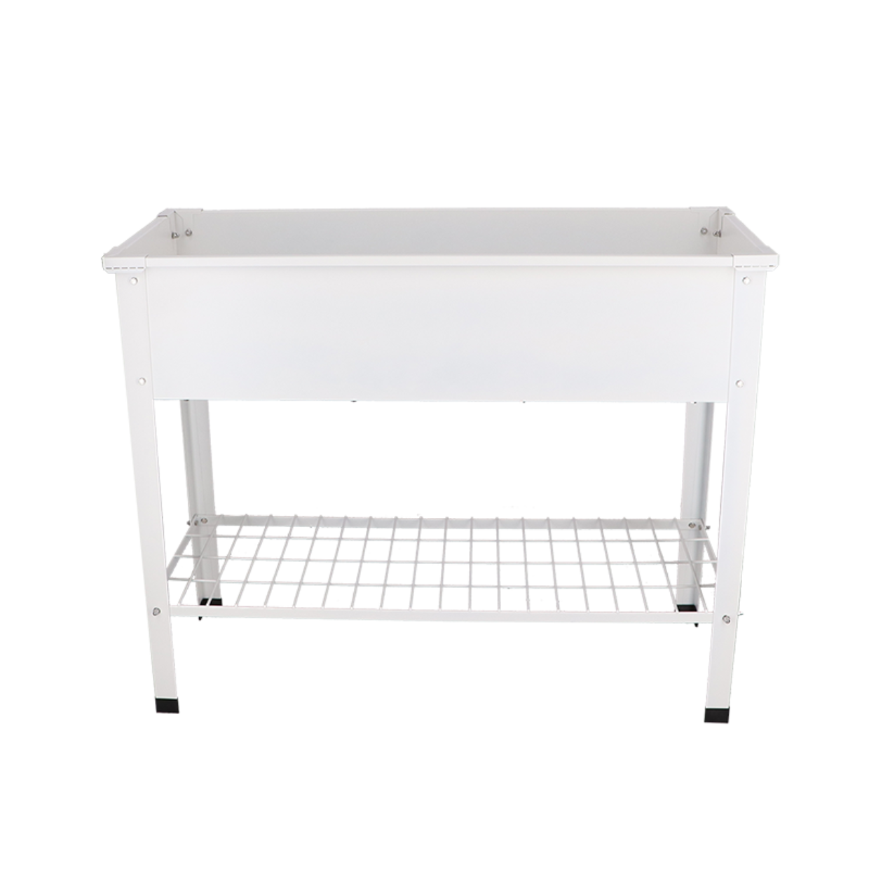 Esschert design - Verhoogde kweekbak metaal wit. L