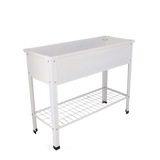 Esschert design - Verhoogde kweekbak metaal wit. L