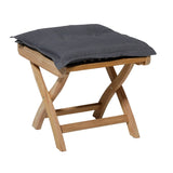 Grijs universeel zitkussen 50x50 cm, effen opgevulde zitting met afgeronde randen