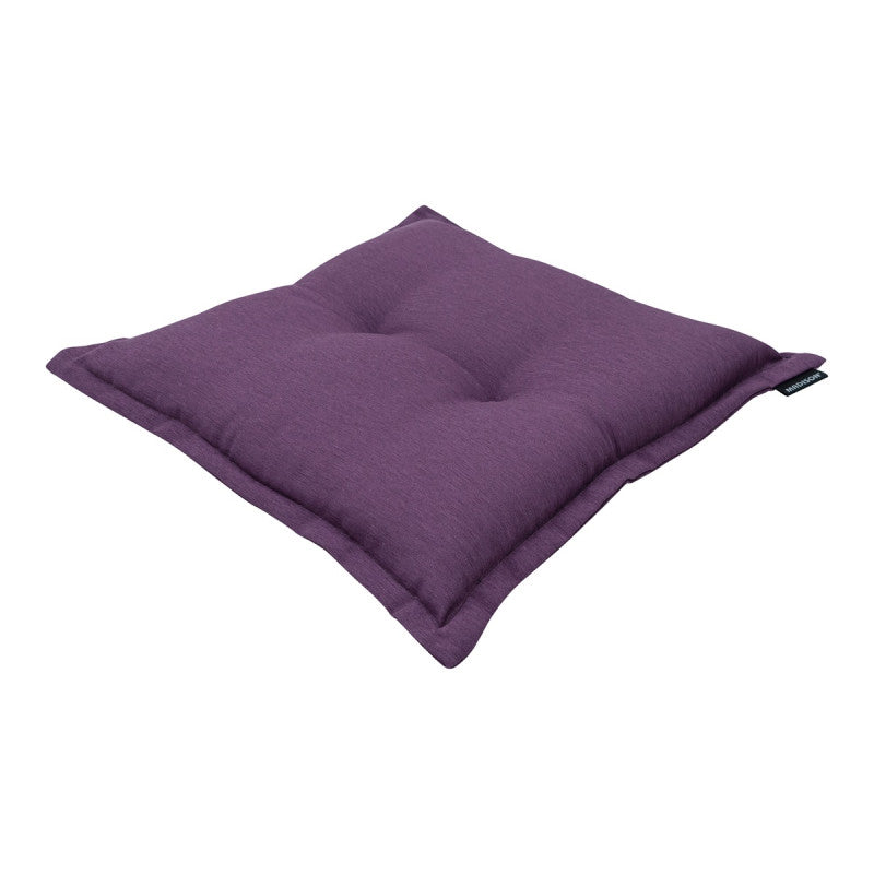 Zitkussen 50x50 cm in paars, effen panama-weefsel met ingestikte bies