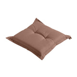 Universeel zitkussen 50x50 cm panama mocca bruin, liggend model met label