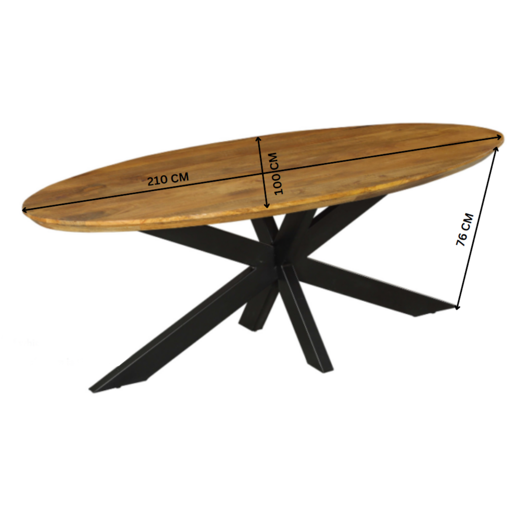 Eetkamertafel Brandy | Ovaal | 180 cm