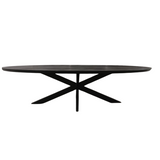 Eettafel Brandy Zwart | 180 cm | Ovaal