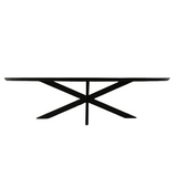 Eettafel Brandy Zwart | 180 cm | Ovaal