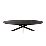 Eettafel Brandy Zwart | 180 cm | Ovaal